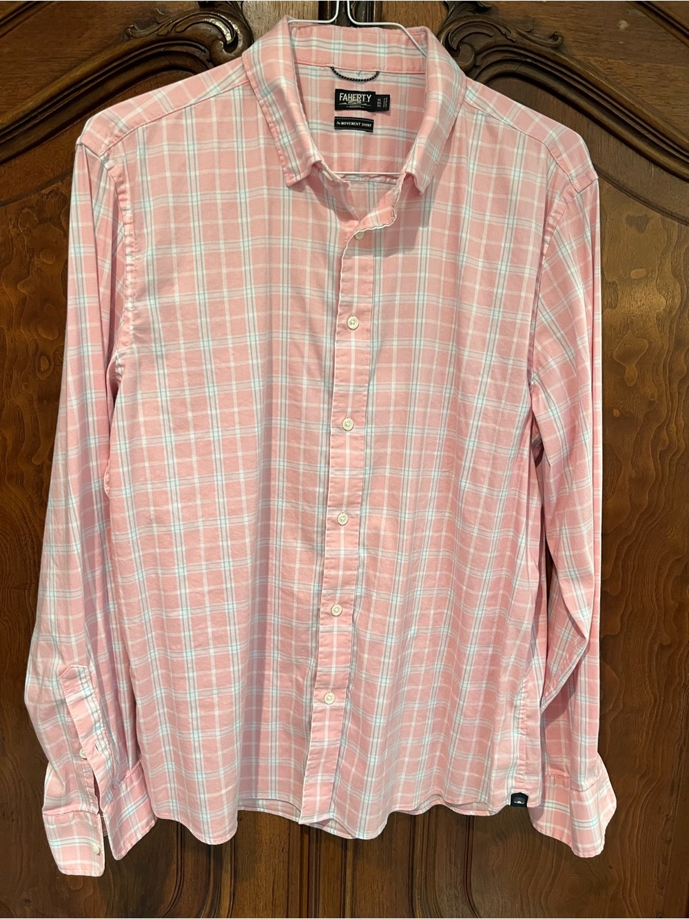 Faherty Reserve Movement Pink Plaid Long-Sleeve Button-Down Shirt